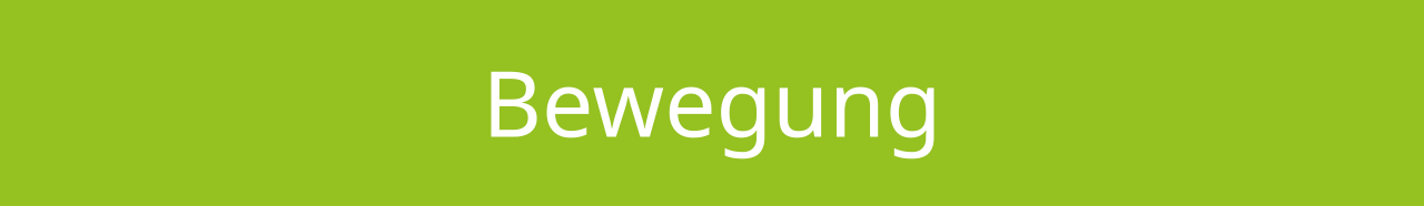 Schriftzug Bewegung auf grünem Hintergrund