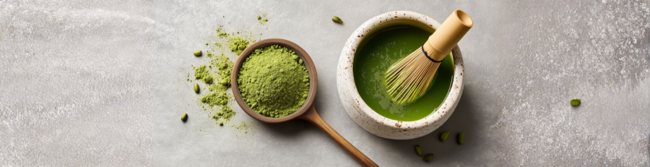 Matcha in einer Teeschale