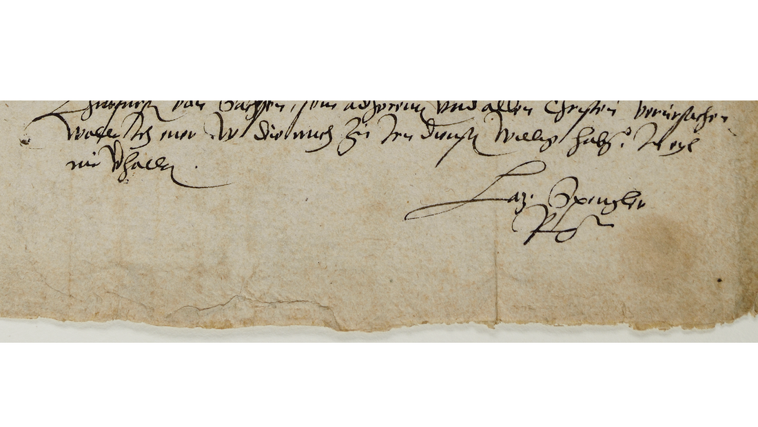 Unterschrift Lazarus Spengler