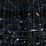 Verteilung von Galaxien im Universum. 