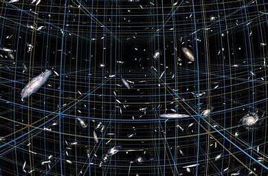 Verteilung von Galaxien im Universum. 