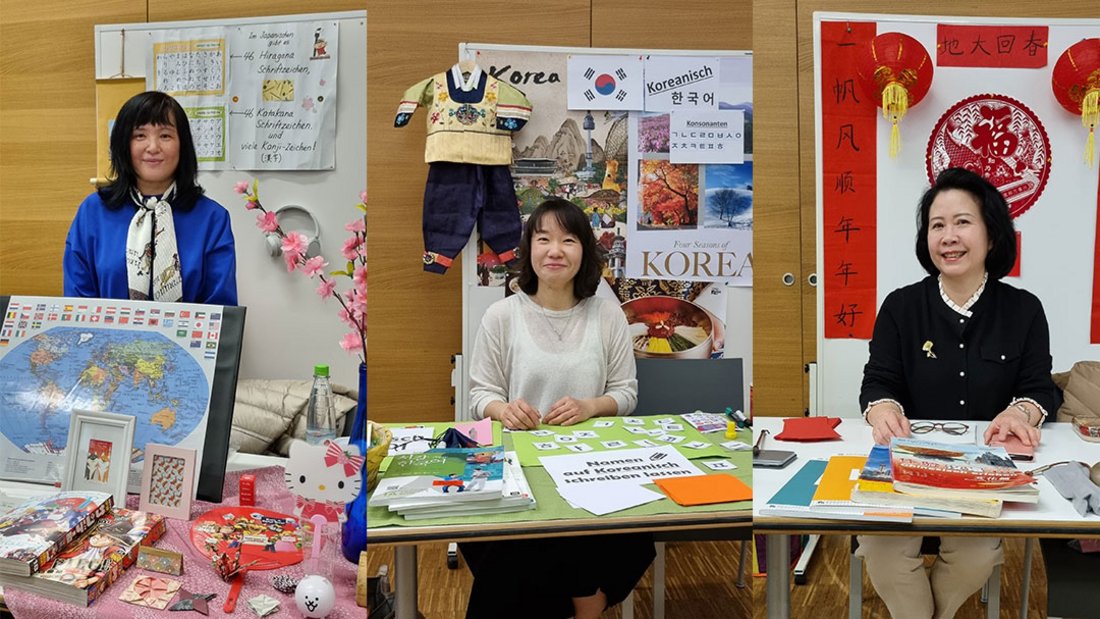 Asiatische Sprachinseln beim Sprachentag des Bildungscampus: Japanisch, Koreanisch und Chinesisch
