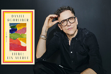 Collage aus Portrait des Autors und Buchcover
