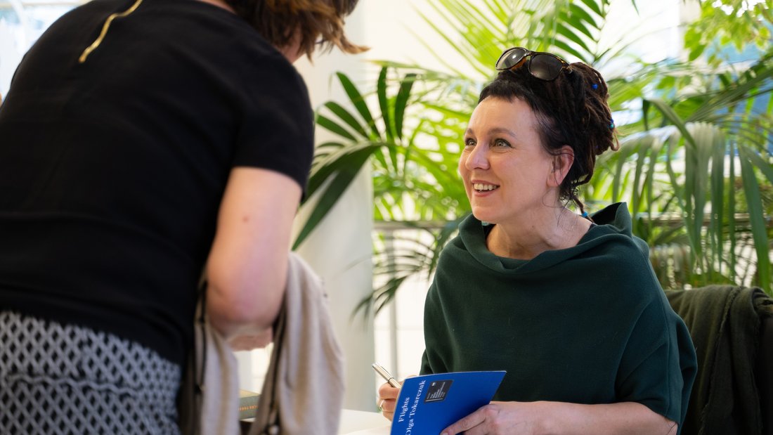 Olga Tokarczuk bei den texttage.nuernberg