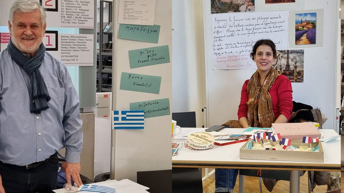 Griechische und Französische Sprachinsel beim Sprachentag des Bildungscampus