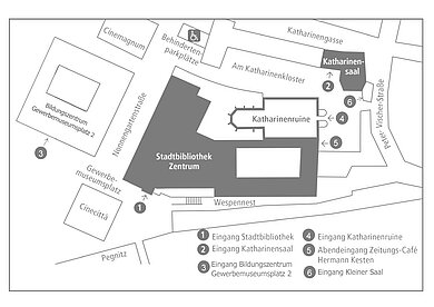Lageplan des Katharinenklosters