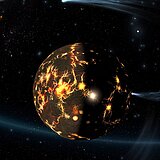 Das Sonnensystem während seiner Entstehung vor 4,5 Milliarden Jahren (künstlerische Darstellung)
