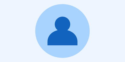 Avatar Icon auf blauem Hintergrund