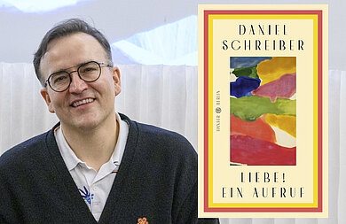 Collage aus Portrait des Autors und Buchcover
