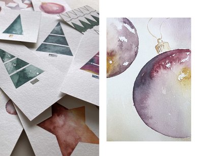 Weihnachtskarten aquarellieren Weihnachtskarten aquarellieren
