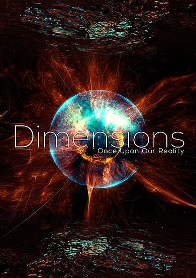 Im Vordergrund ist der Schriftzug der Show zu sehen, im Hintergrund eine Seifenblasenstruktur aus deren Zentrum aus deren Zentrum rötliche Strahlen entweichen (künstlerische Darstellung).