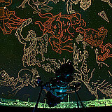 Im Vordergrund ist der Zeiss-Projektor Modell 5 sichtbar, der Sternbildprojektionen an die Planetariumskuppel wirft.
