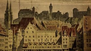 Blick auf die Burg Nürnbergs aus der Kolonialzeit