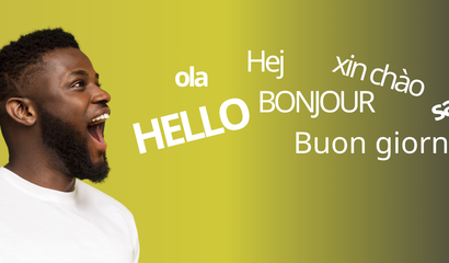 Mann, der Sprachen spricht