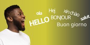 Mann, der Sprachen spricht