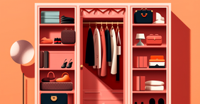 Schrank mit Kleidung