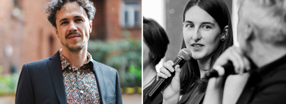 Porträts des Stipendiaten Philip Krömer und der Stipendiatin Anna Řezníčková 