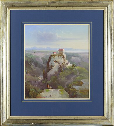 Burg Pottenstein. Bild von Conrad Schreiber 1887.