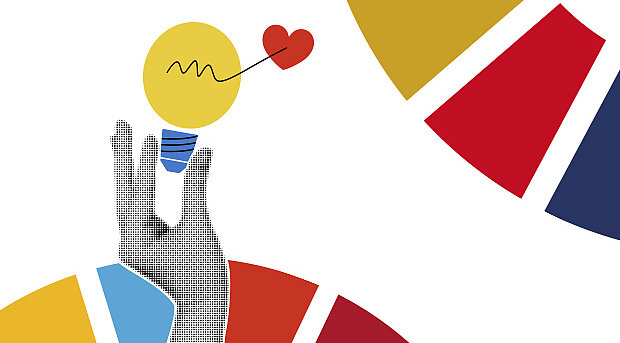 Kategorie Wissen für Wandel - Hand mit Glühbirne