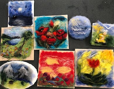 Workshop: Malen mit Wolle – Filzbilder auf Stoff