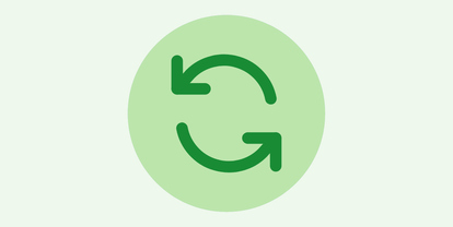 Kreis Icon auf grünem Hintergrund