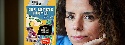 Autorin Alena Jabarine mit Buch "Der letzte Himmel"